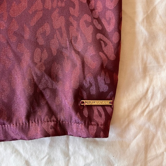 NWT BCBGMAXAZRIA Deco Rose Leopard Satin Top S - Picture 2 of 13